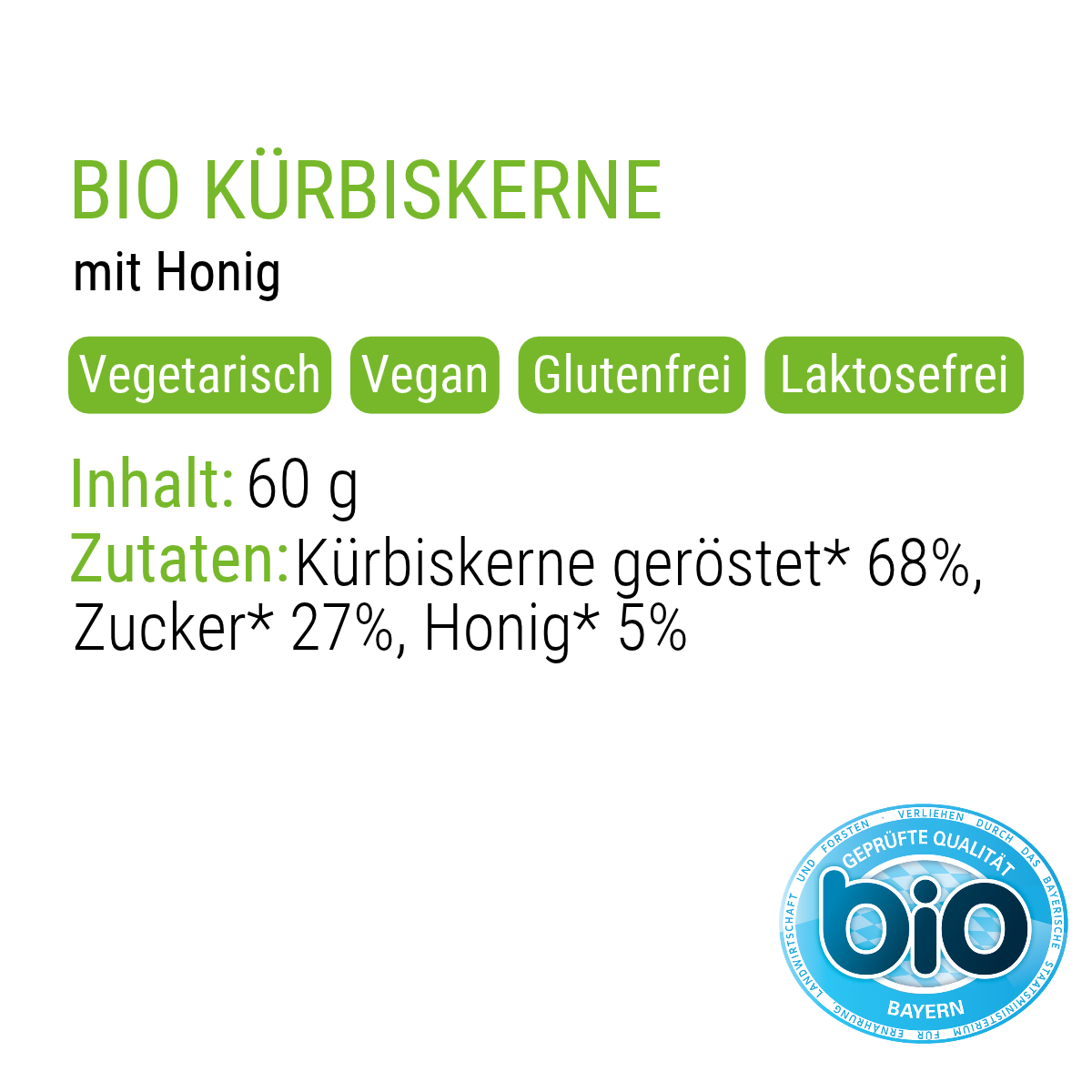 Bio Kürbiskerne mit Honig