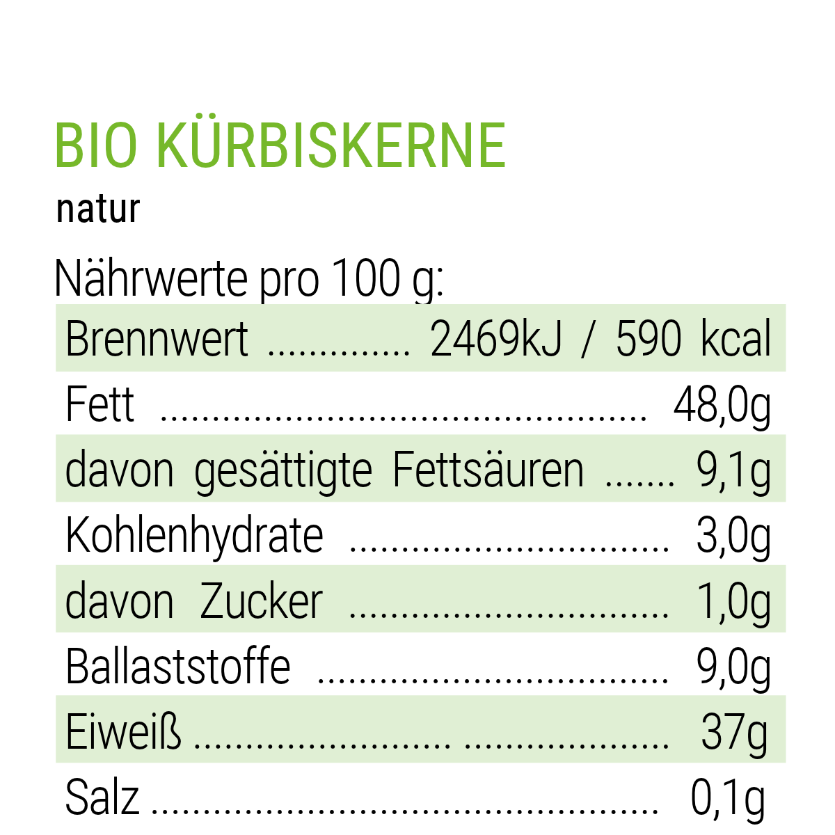 Bio Kürbiskerne natur