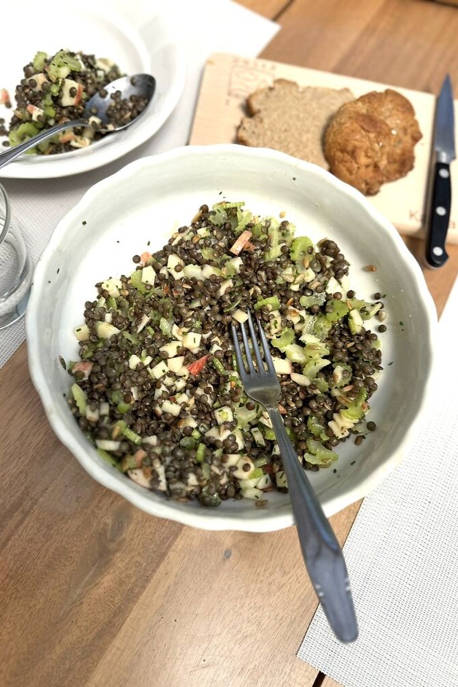 Linsensalat mit Saudensellerie