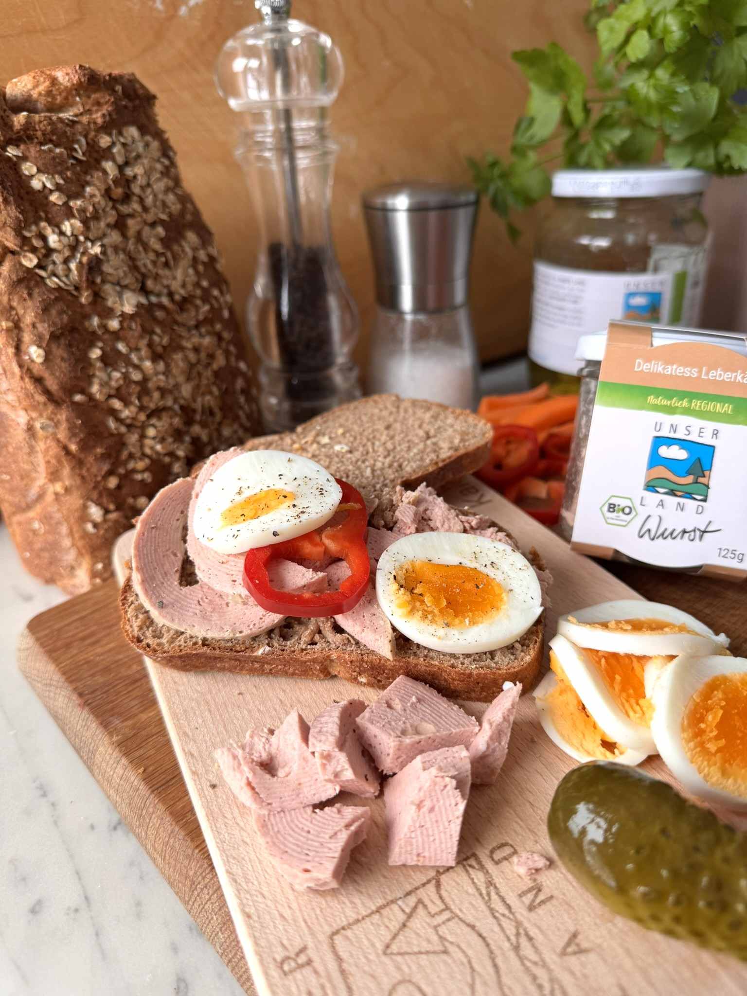 bio leberkaes im glas unser land3